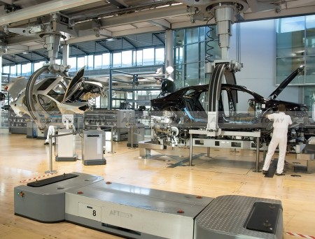 Inside the Volkswagen Transparent Factory in Dresden, Germany
