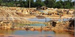 File: Wastewater at the Chinese-Myanmar military JV Letpadaung copper mine in central Myanmar's Sagaing division