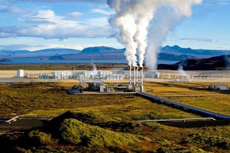 The Nesjavellir Geothermal Power Plant in Þingvellir, Iceland