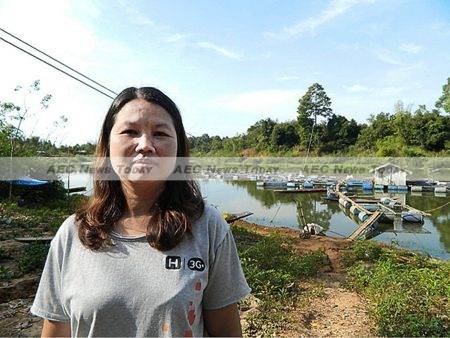 Fish farmer Wilaiwan Khammi borrowed from friends and family to get out of her contract with Charoen Pokphand Foods (CPF)