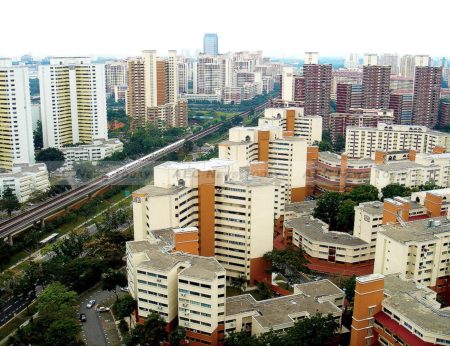 Singapore social Problems: The Bukit Batok satellite town developed by the HDB, Singapore. A 267% increase in single-person dwellings since 2000 : An additional 300,000 Singapore homes are childless