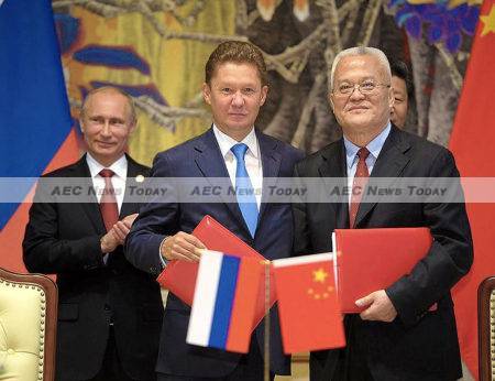 Russia and China signed a signed a $400 billion gas deal on May 21, 2014