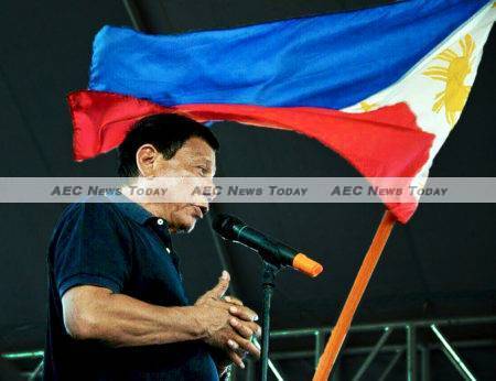 On the campaign trail. Rodrigo Duterte has declared war on criminals, children walking the streets late-night, alcohol sales, and karaoke.