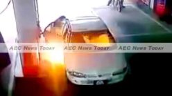 Child burnt alive in Malaysian petrol station blaze (video)