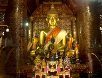 The Buddha statue at Wat Xieng Thong
