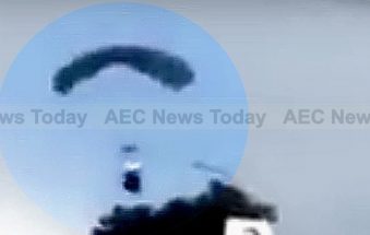 Elite Cambodia paratroopers miss olympic-size stadium (video)