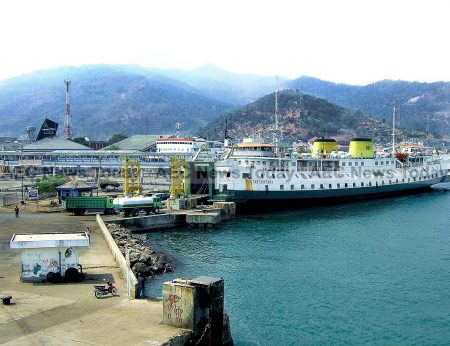 Merak Port. Money from Indonesia tax amnesty programme will allow the Indonesian government to improve infrastructure such as this seaport in Java