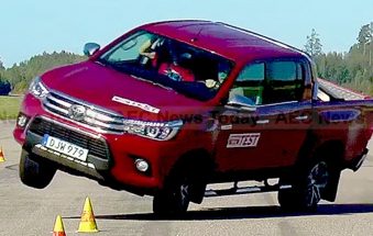 Blame it on the moose: rolling Toyota’s HiLux (video)