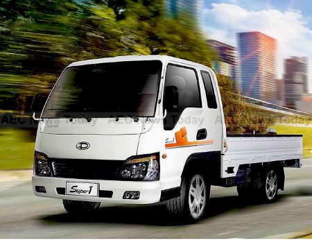 The Daehan Super-1 1-ton pickup truck currently being built as a CKD in Lao PDR 