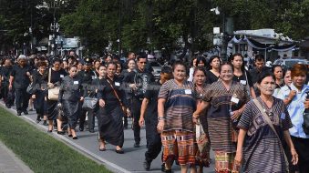Mourners at Bangkok Grand Palace
