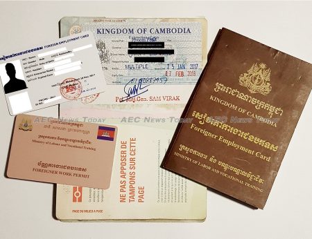 The number of work permits issued in Cambodia last year rose by 3,825% over the year prior, but some 102,000 foreign workers failed to obtain the required card 