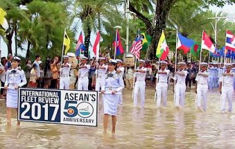 Visiting navies conquer Pattaya’s cesspit flooded streets (HD video)