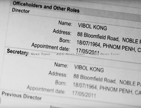 Australian company registration documents dated 2011 show Vibol Kong as the sole director of Panhariddh Pty Ltd, a position reserved for Australian residents