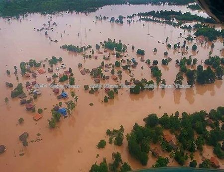 More than 6,500 people have been left homeless after a dam being constructed by South Korean SK Engineering & Construction (SKEC) failed on Monday night