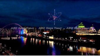 Singapore drone swarm descends on England’s great northern exhibition (video)