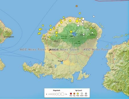 The United States Geological Survey has recorded more than 20 magnitude 4.5 or above earthquakes on or near Lombok since a 6.4 quake struck on July 29 (local time)