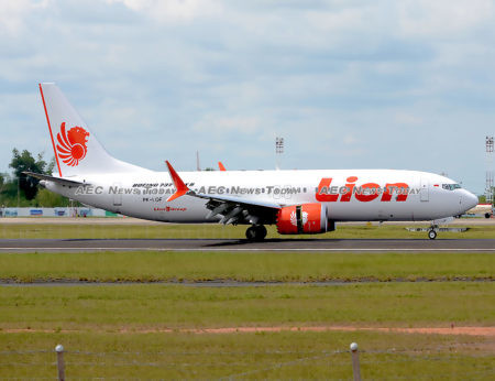 A Lion Air Boeing 737 Max 8. Lion Air may follow Garuda Indonesia and cancel its order with Boeing also