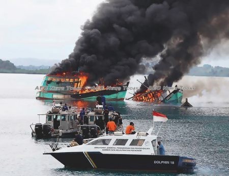 Over a five-year period Indonesia blew-up more than 550 boats caught illegally fishing in its waters