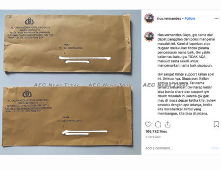 Indonesia police issued summonses for Mr Vernandes and Ms Monica after Garuda Indonesia Labor Union (Sekarga) filed a complaint alleging defamation