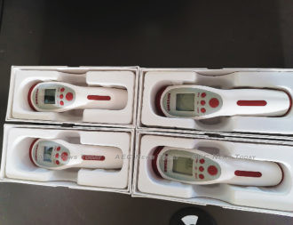 Digital thermometers have been distributed to all schools in Cambodia, along with masks and hand sanitising stations